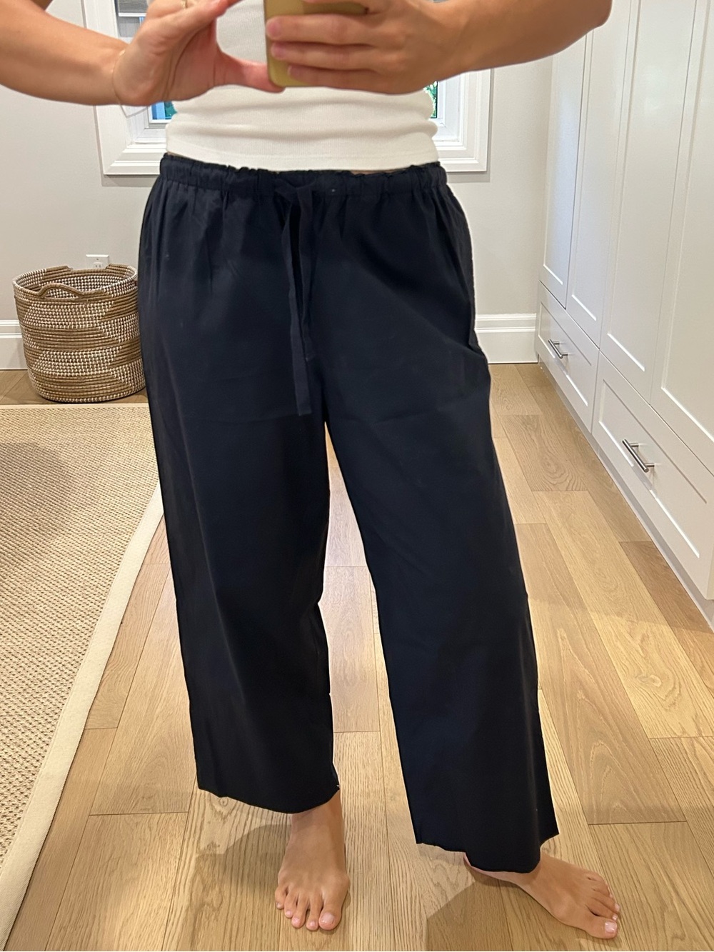 COS Dark Navy Poplin Pants